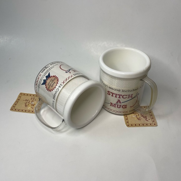 9A* Stich A Mug cross stich coffee mug of 2 hand made gift set with instructions - Picture 7 of 9